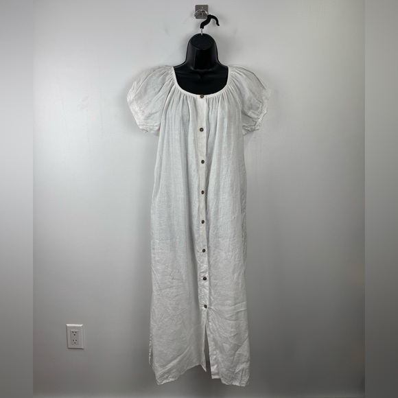 Eberjey Women Linen Solid Harper Dress Size Medium - Picture 1 of 4